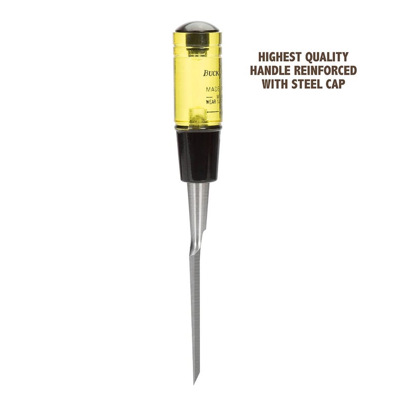 Buck Bros. Buck Brothers 120105BC 3/4" Wood Chisel Made in USA, For Paring and Finishing Cuts in Carpentry and Woodworking, Tempered Tool Steel Blade, Mallet-Safe Handle - Image 3